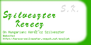 szilveszter kerecz business card